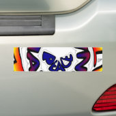 ピースハクナマタタタサーキュラアートプリント バンパーステッカー (車上)