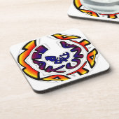 「ピースハクナマタタ」サーキュラーアートプリント コースター (左側)