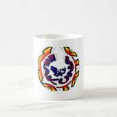 「ピースハクナマタタ」サーキュラーアートプリント コーヒーマグカップ (中央)