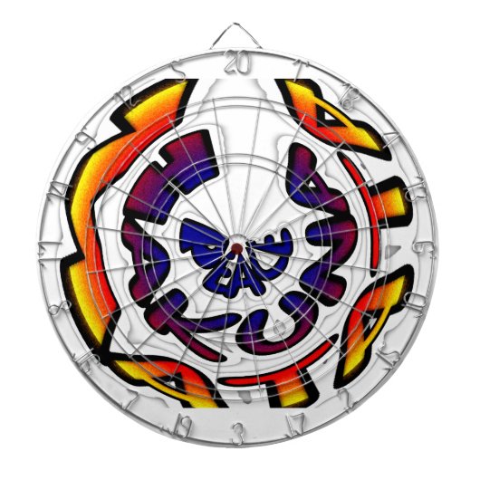 「ピースハクナマタタ」サーキュラーアートプリント ダーツボード (正面)