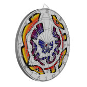 「ピースハクナマタタ」サーキュラーアートプリント ダーツボード (正面左)