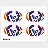 「ピースハクナマタタ」サーキュラーアートプリント 楕円形シール (シート)