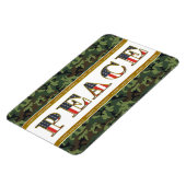 ピースハッピーホリデイズ迷彩柄スクエアマグネット マグネット (左側)