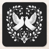 ピースハト スクエアペーパーコースター (正面)