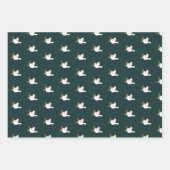 ピースハドブバ飛んでいるリズクリスマスホリデーカスタムズ ラッピングペーパーシート (正面2)