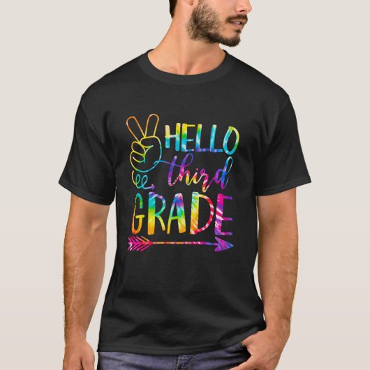 ピースハロー3年生新学期絞り染め Tシャツ (正面)