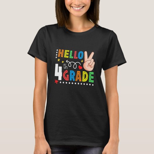 ピースハロー4年生新学期先生シュトゥード Tシャツ (正面)