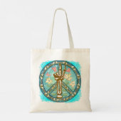 ピースハンドスケルトンのトートバッグ トートバッグ (裏面)