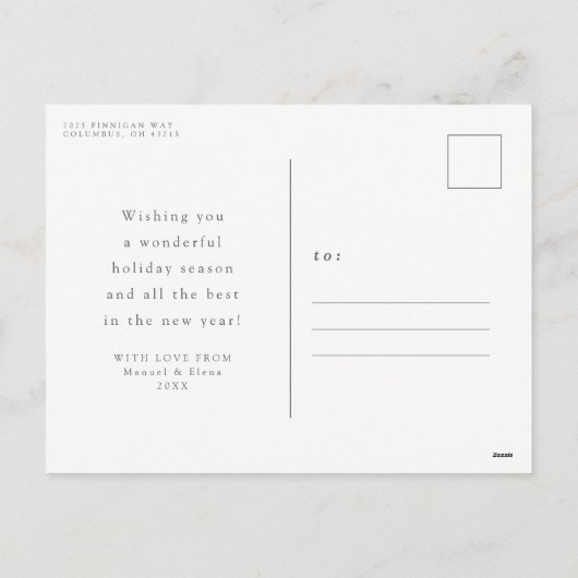 ピースハンドレット付きの休日の写真はがき シーズンポストカード (裏面)