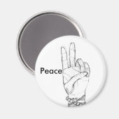 ピースハンド磁石 マグネット (正面/裏面)