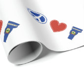 ピースハートバーモントラッピング紙 ラッピングペーパー (ロールコーナー)