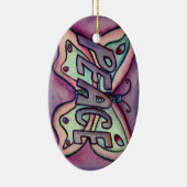 ピースバタフライワードアートギフトホリデイオーナメント セラミックオーナメント (右)