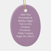 ピースバタフライワードアートギフトホリデイオーナメント セラミックオーナメント (裏面)