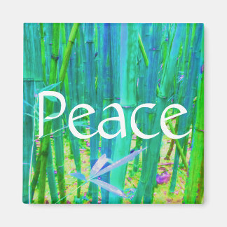ピースバンブーブルーとグリーン マグネット