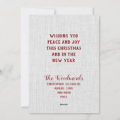 ピースバ素朴ーラップクリスマスツリー シーズンカード (裏面)