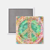 ピースパステルかわいらしフローラインスピレーション マグネット (正面/裏面)