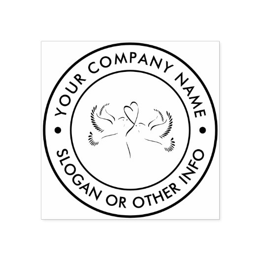 ピースパーソナライズされたドーヴラウンド差出人住所 ラバースタンプ (インプリント)