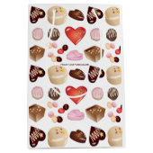 ピースパーソナライズされたラブチョコレートキャンディハート ミディアムペーパーバッグ (正面)