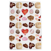 ピースパーソナライズされたラブチョコレートキャンディハート ミディアムペーパーバッグ (裏面)