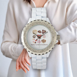 ピースパーソナライズされたラブチョコレートキャンディハート 腕時計