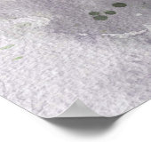 ピースヒマワリ絵を描の水色 ポスター (角)