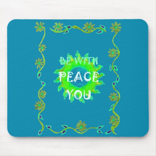 ピースビーズウィズユアアートプリント マウスパッド (正面)