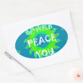 ピースビーズウィズユアアートプリント 楕円形シール (封筒)