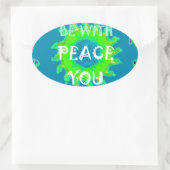 ピースビーズウィズユアアートプリント 楕円形シール (バッグ)