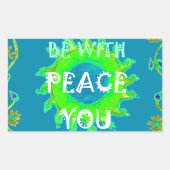 ピースビーズウィズユアアートプリント 長方形シール (正面)