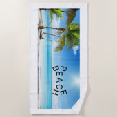 ピースビーチパームツリービーチタオル ビーチタオル (正面)