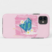 ピースピンクのスーパーガール Case-Mate iPhoneケース (裏面(横))