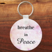 *~*ピースピンクピーチウォーターの色で呼吸 キーホルダー (正面)