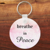 *~*ピースピンクピーチグラデーションウォーターで呼吸 キーホルダー (正面)