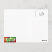 ピースピースピーコックホリデーグリーティングカード ポストカード (裏面)