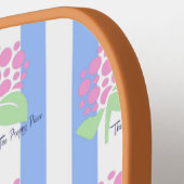 ピースピ名門私立校風のックロゴ ピックルボールラケット (左詳細)