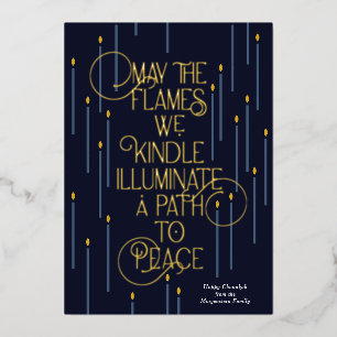 ピースフォイル・ハヌカー・カードへの道を照らす 箔シーズンカード