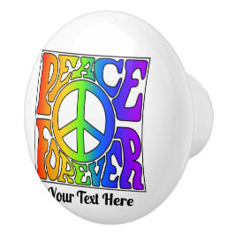 ピースフォーエバーヴィンテージレトロレインボーカスタム セラミックノブ