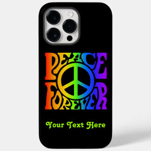 ピースフォーエバーヴィンテージレトロレインボーカスタム Case-Mate iPhone 14 PRO MAXケース