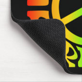 ピースフォーエバーヴィンテージレトロレインボーグラフィック マウスパッド (コーナー)