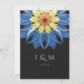 ピースフカラフルラワー結婚式招待状 招待状 (裏面)