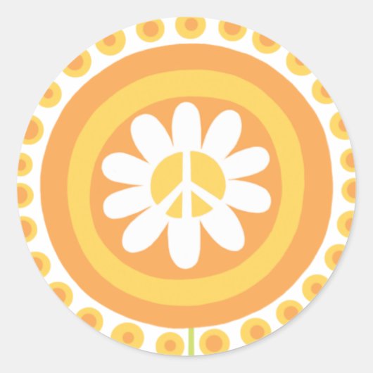 ピースフラワーシール ラウンドシール (正面)