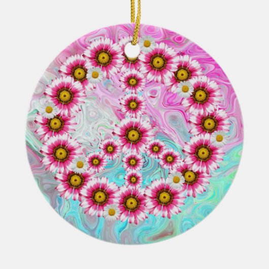 ピースフラワーズポーラオーナメント セラミックオーナメント (正面)