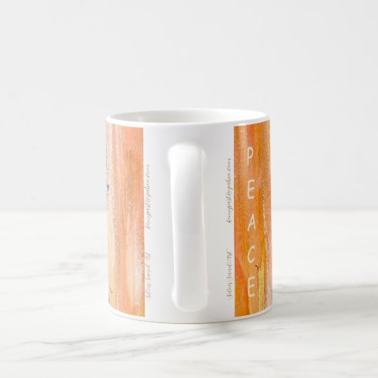 ピースフラワーマグ コーヒーマグカップ (ハンドル)