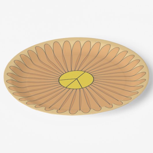 ピースフラワー紙プレート ペーパープレート (アングル)