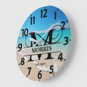 ピースフルビーチフロントMモノグラム ラージ壁時計 (傾斜)