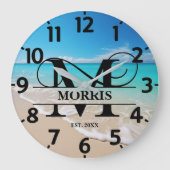 ピースフルビーチフロントMモノグラム ラージ壁時計 (正面)