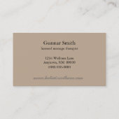 ピースフルフラワー名刺，ラテ 名刺 (裏面)