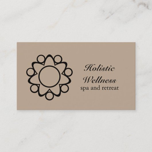 ピースフルフラワー名刺，ラテ 名刺 (正面)