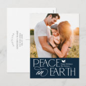 ピースフル ウィッシュ 編集可能 カラー ホリデー ポストカード (正面/裏面)