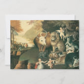 ピースブルキングダムバイエドワード・ヒックスヴィンテージフォークアート (正面)